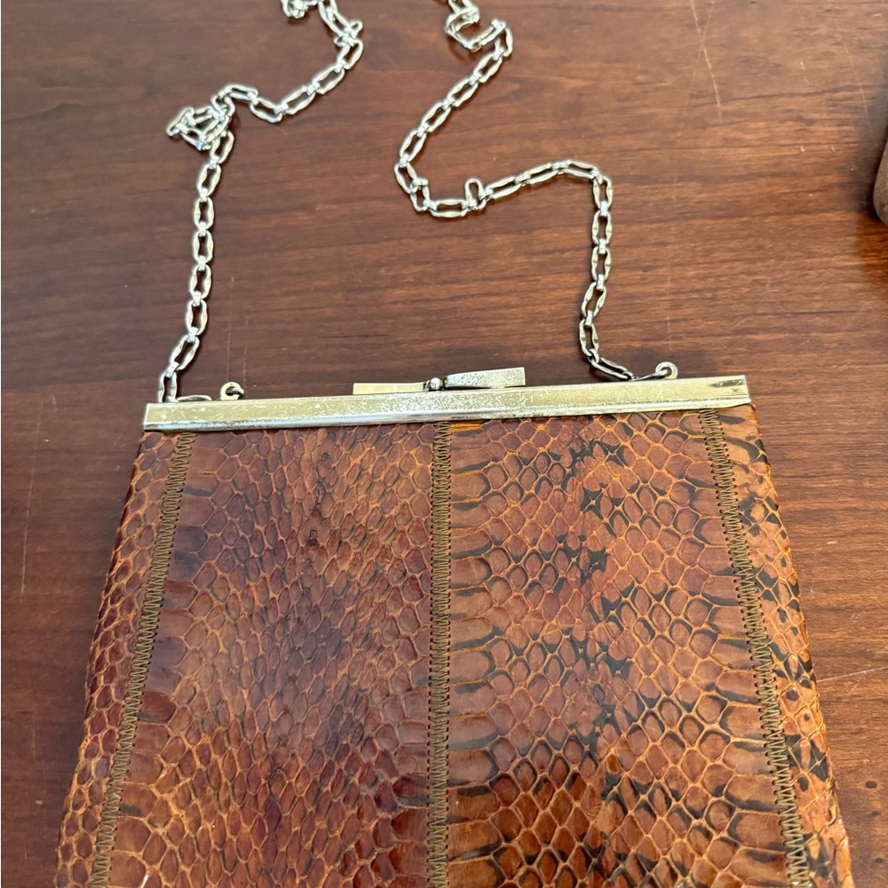 MARGOLM vintage snakeskin clutch